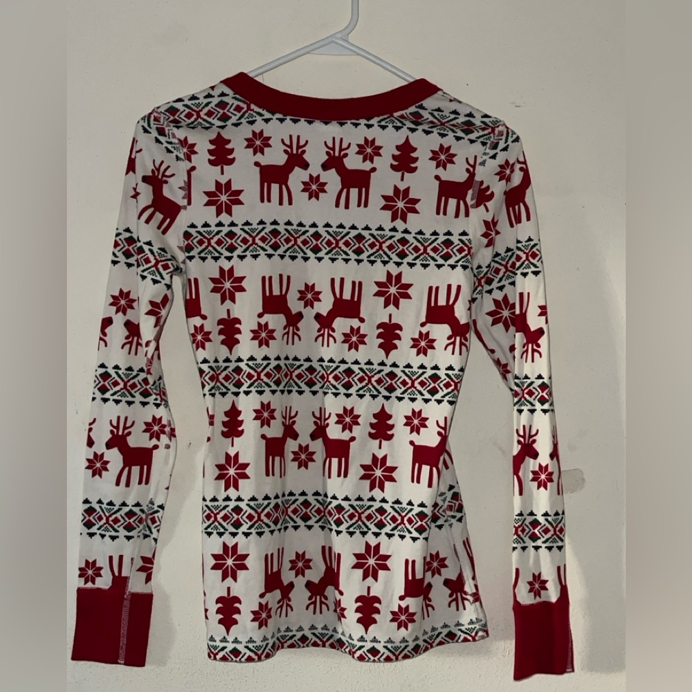 Hanna Andersson Reindeer Pajama top.  GUC SIZE XS